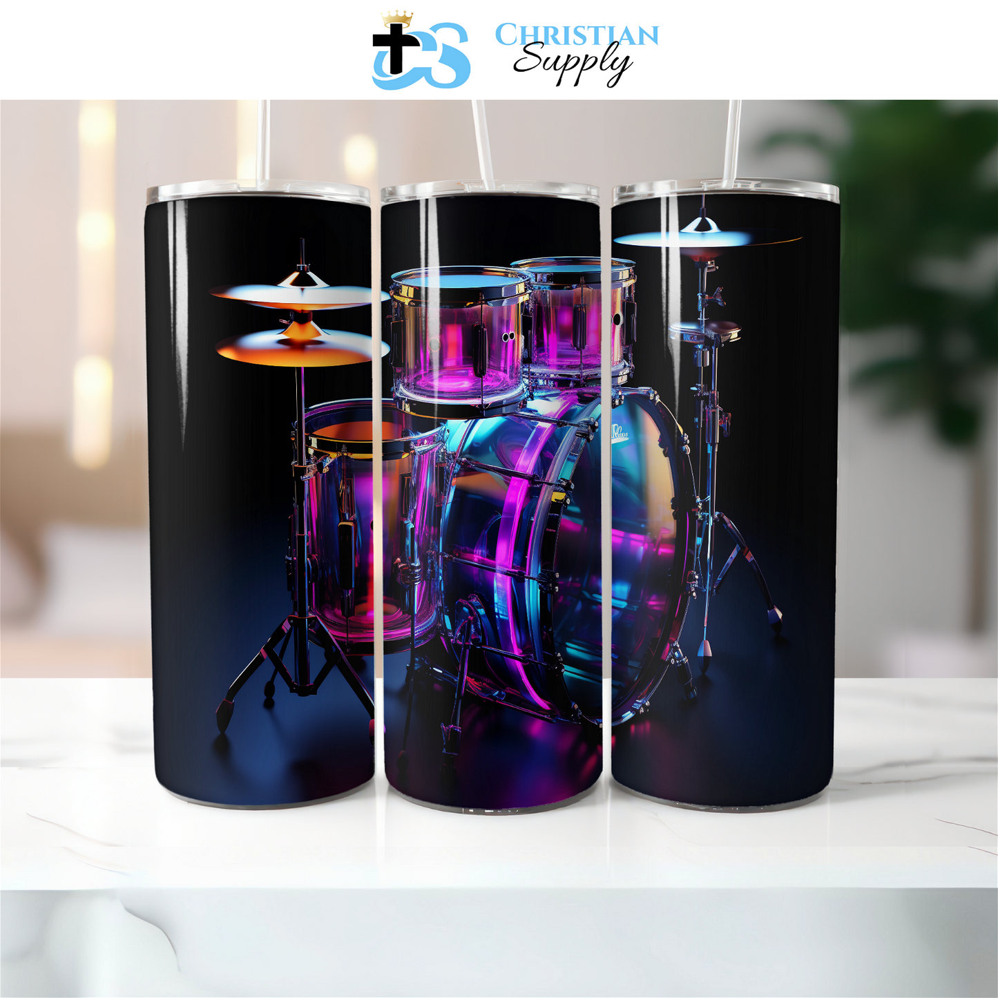 Drumset Tumbler - Christian Supply