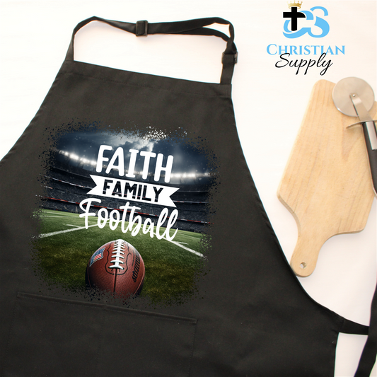 Faith Family Football Apron - Christian Supply