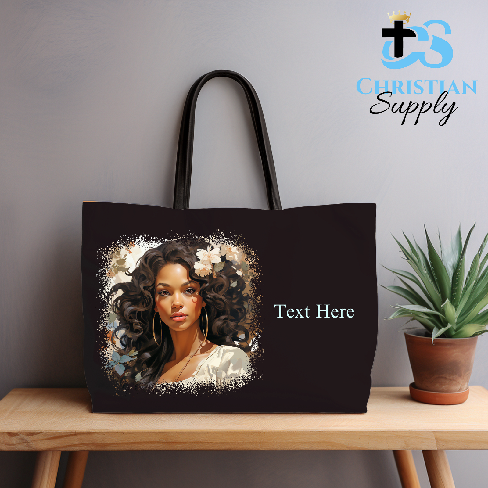 Flower Woman Tote Bag - Christian Supply