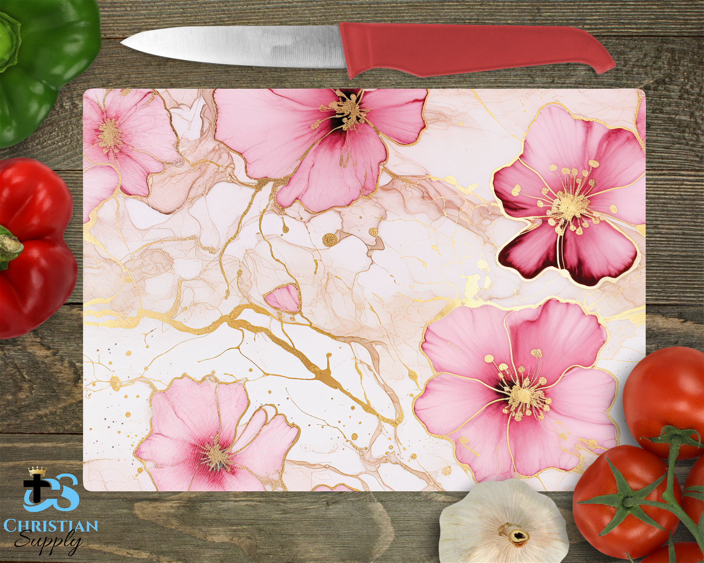 Flowers 10 Cutting Board - Christian Supply