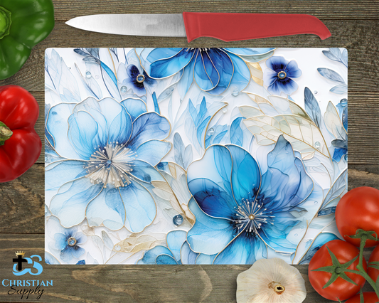 Flowers 8 Cutting Board - Christian Supply