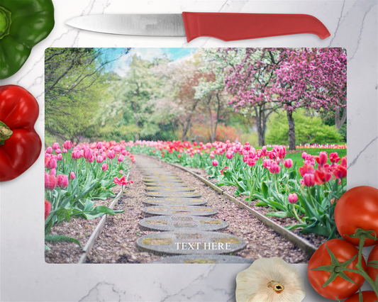 Flowers Pathway Cutting Board - Christian Supply