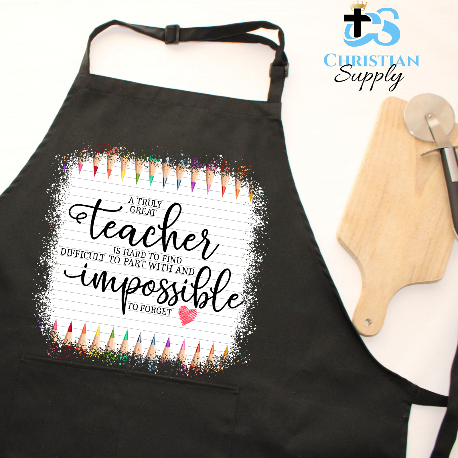 Great Teacher Apron - Christian Supply