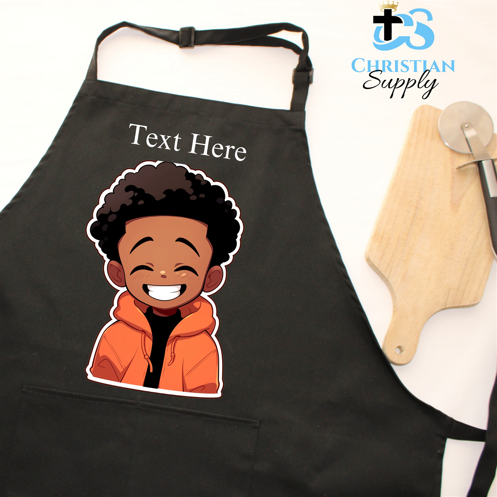 Happy Cartoon Boy Apron - Christian Supply