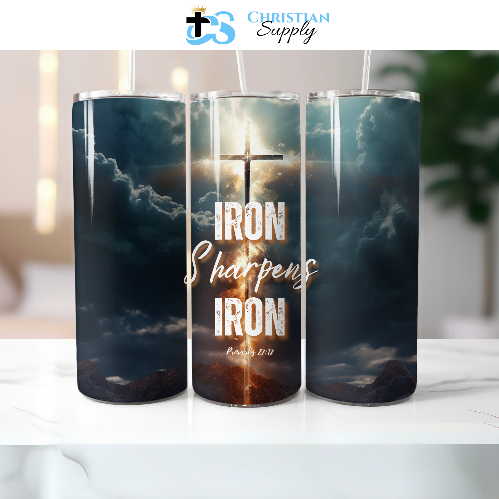 Iron Sharpens Iron Tumbler - Christian Supply