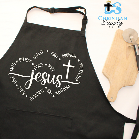 Jesus Hearts Apron - Christian Supply