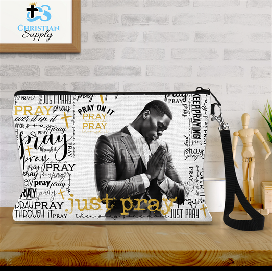 Just Pray Man Wristlet - Christian Supply