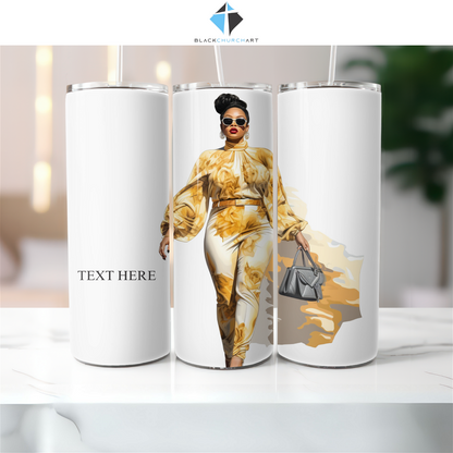 Lady in Yellow Tumbler - Christian Supply