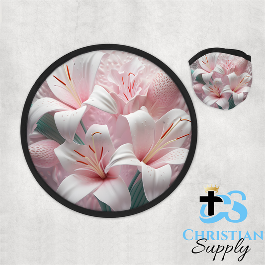 Lilies 3 Foldable Fan - Christian Supply