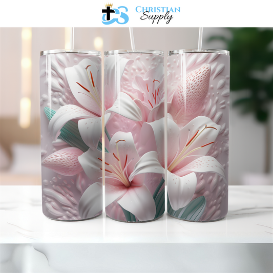 Lilies 3 Tumbler - Christian Supply