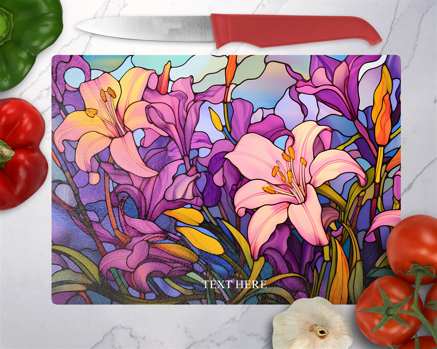 Lilies Cutting Board - Christian Supply