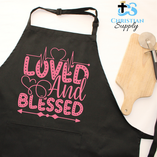 Loved and Blessed Apron - Christian Supply