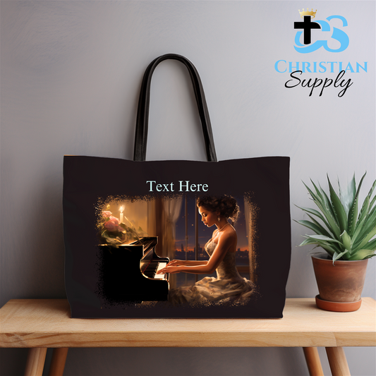 Piano Player Tote Bag - Christian Supply