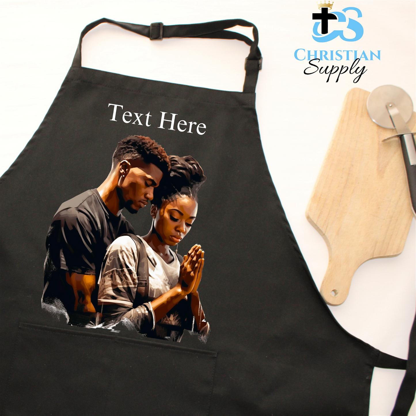 Praying Couple Apron - Christian Supply