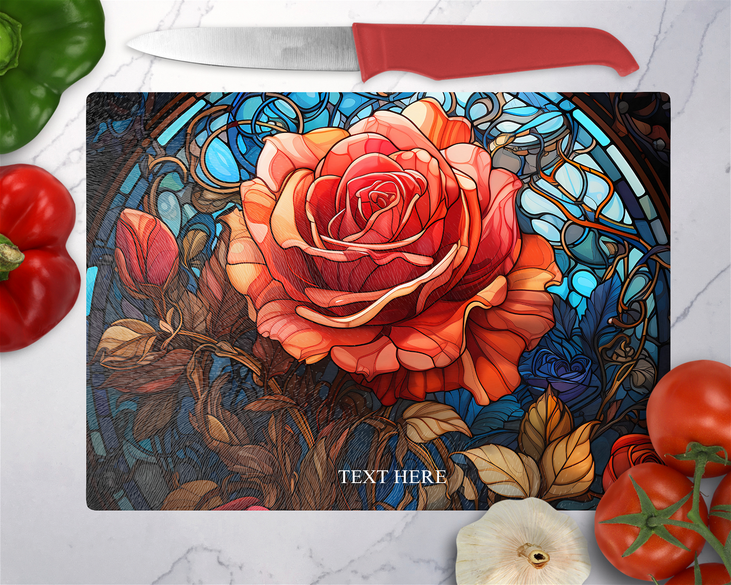 Red Rose Cutting Board - Christian Supply