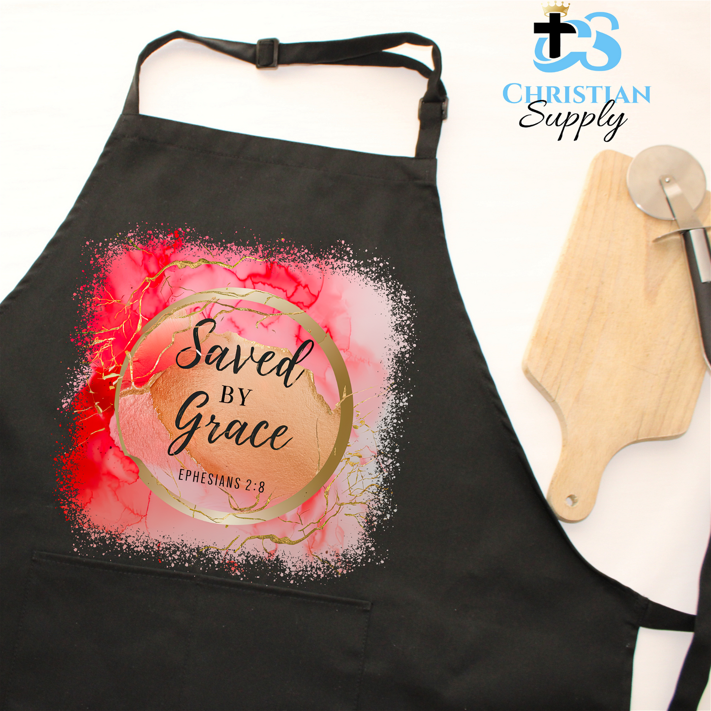 Saved by Grace Apron - Christian Supply