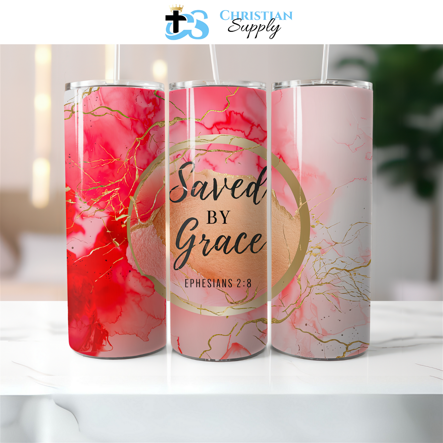 Saved by Grace Tumbler - Christian Supply