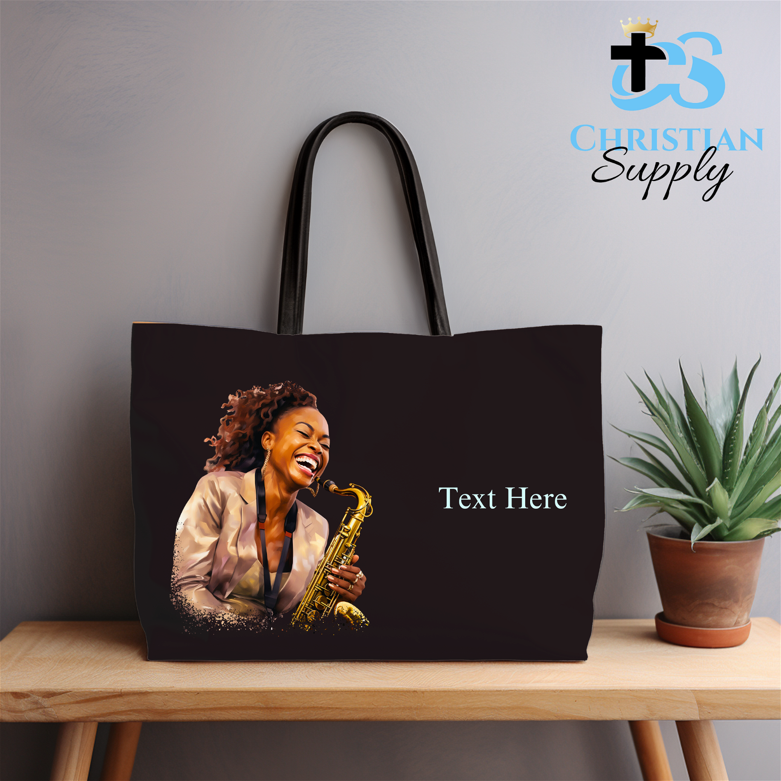 Saxophone 2 Tote Bag - Christian Supply