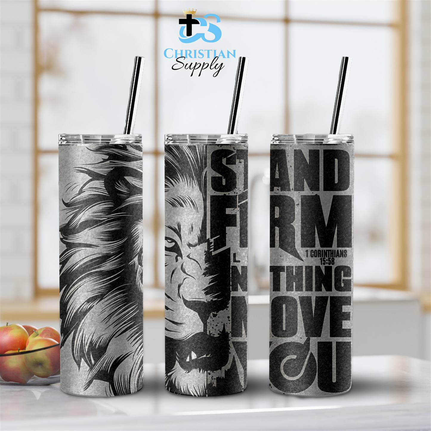 Stand Firm Lion Tumbler - Christian Supply