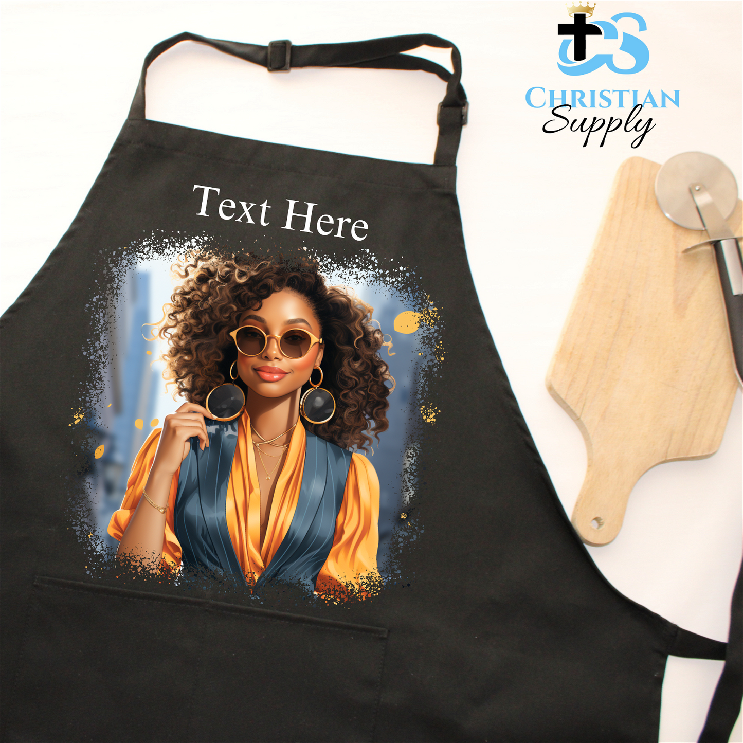 Stylish Curly Queen Apron - Christian Supply