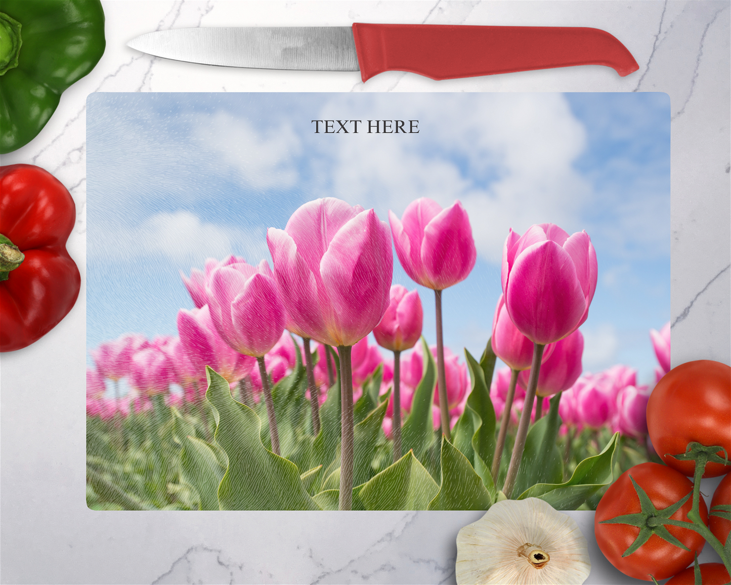 Tulips 2 Cutting Board - Christian Supply