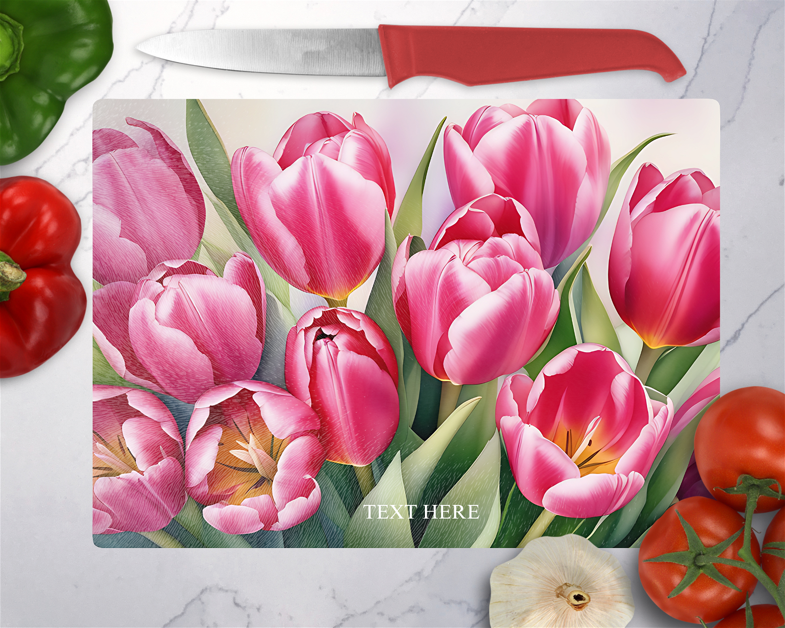 Tulips Cutting Board - Christian Supply