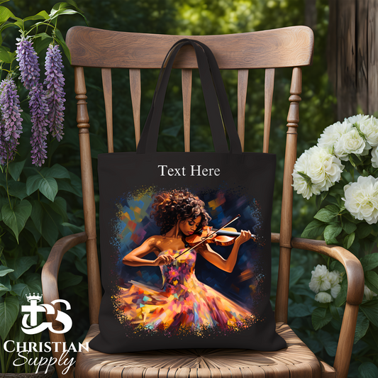 Violin Player Tote Bag - Christian Supply