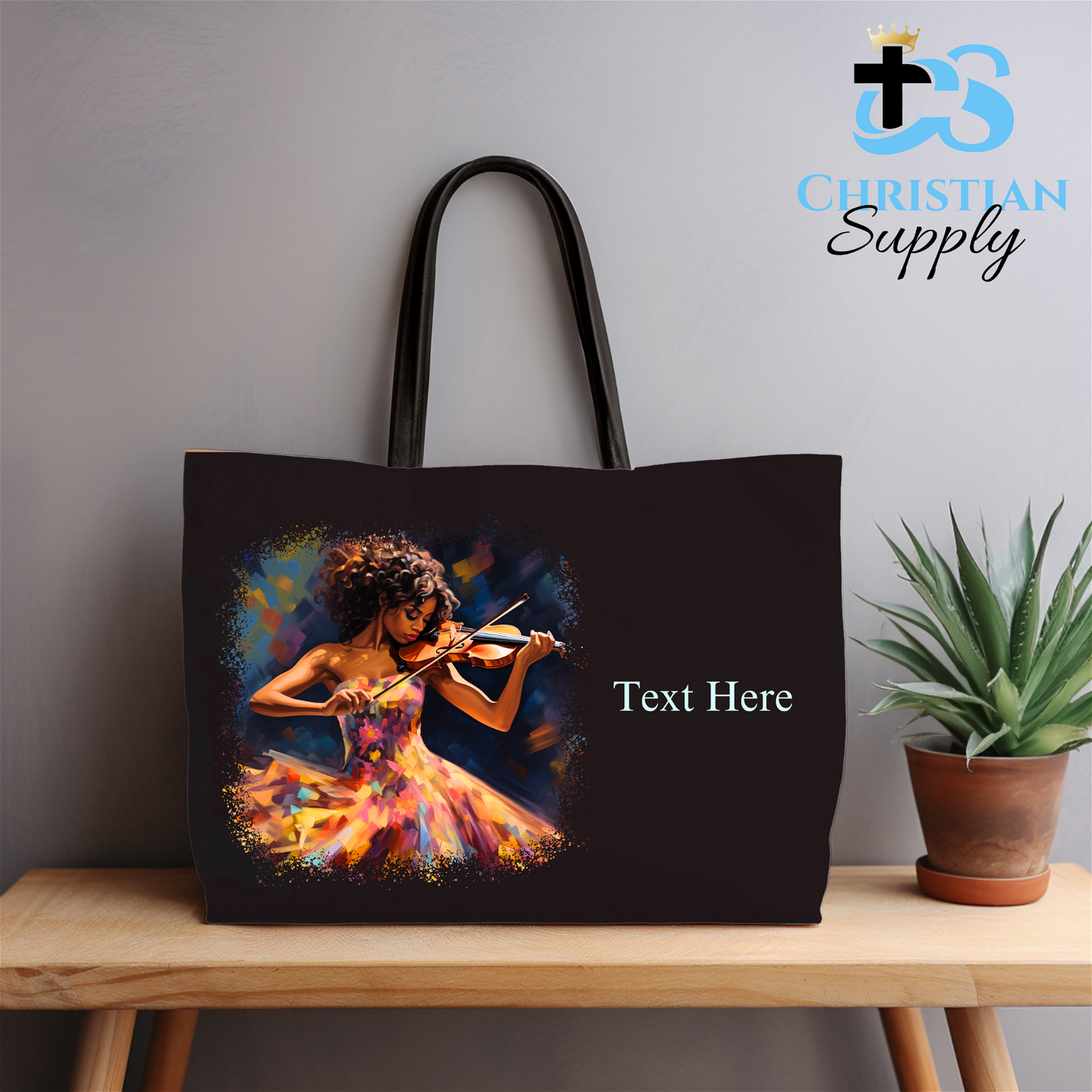 Violin Player Tote Bag - Christian Supply