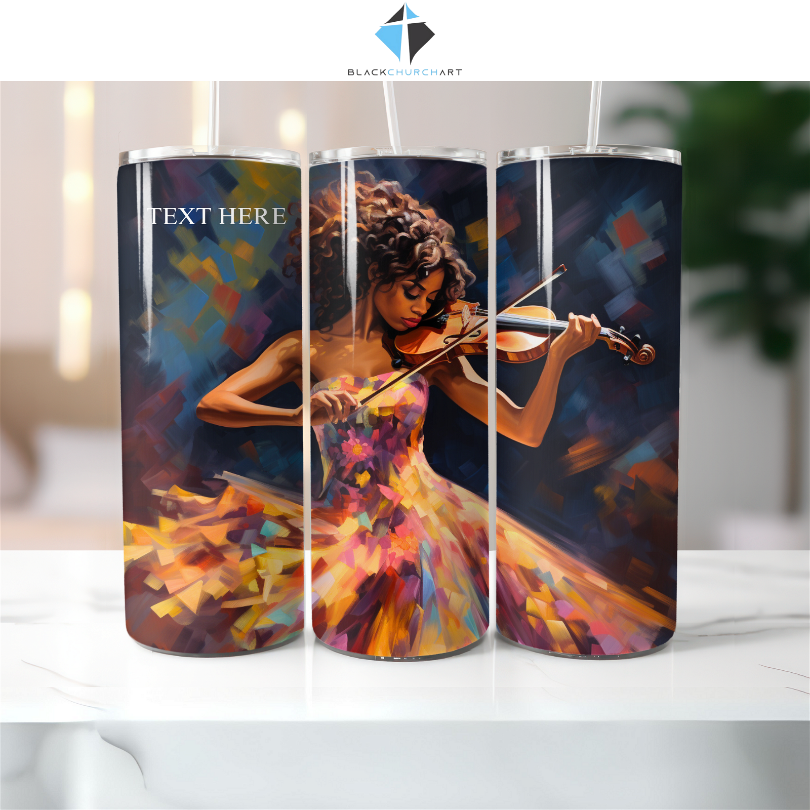 Violin Player Tumbler - Christian Supply