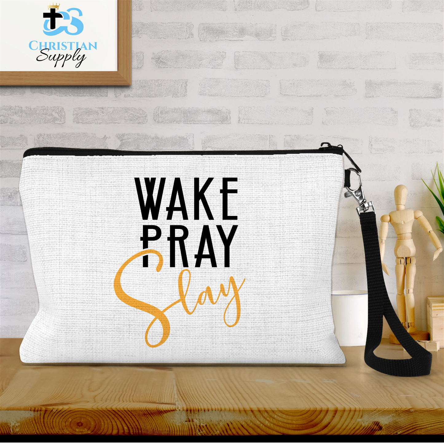 Wake Pray Slay Wristlet - Christian Supply