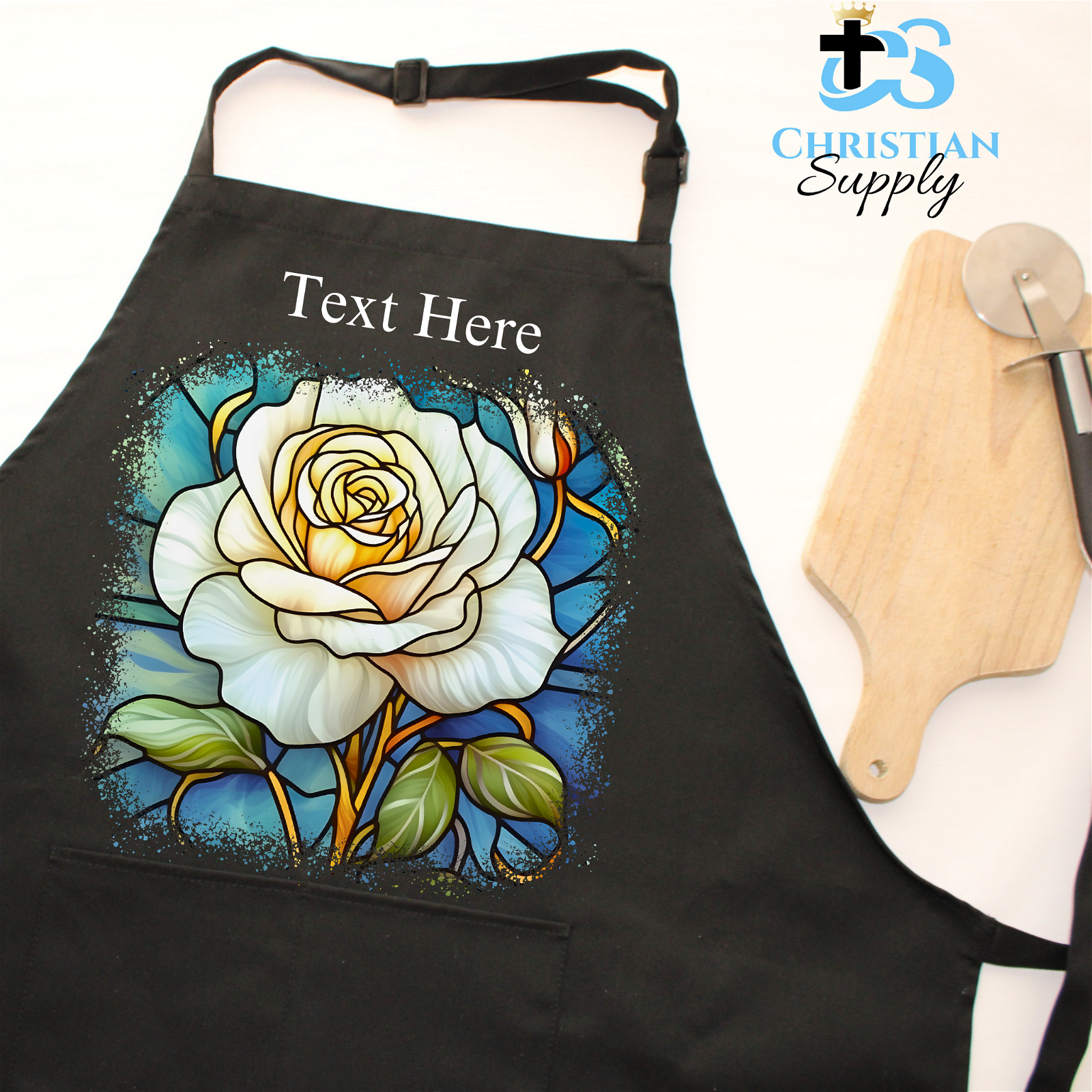 White Rose Apron - Christian Supply