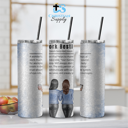 Work Bestie Tumbler - Christian Supply