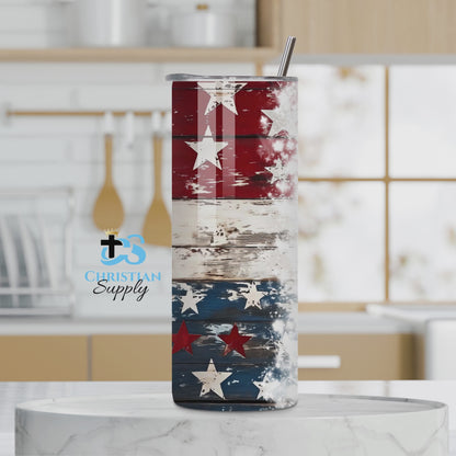 Dad Husband Hero Legend Patriotic Flag Tumbler