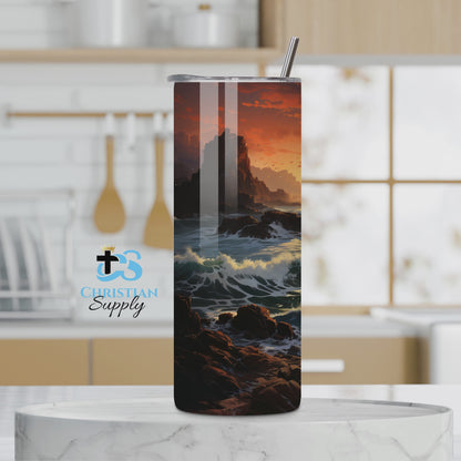 Stand Firm in the Faith Waves Tumbler