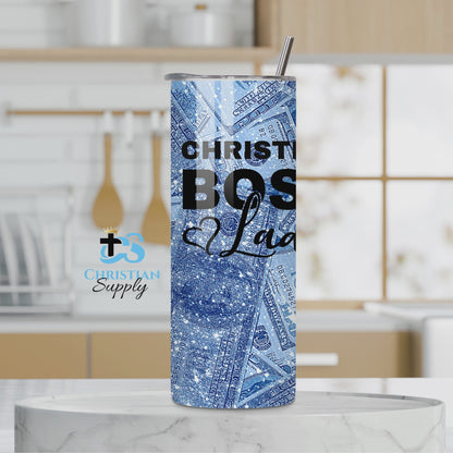 Christian Boss Lady Blue Heels Tumbler