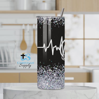 Nurse Heartbeat Stethoscope Tumbler