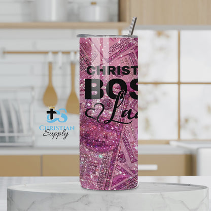 Christian Boss Lady Pink Heels Tumbler