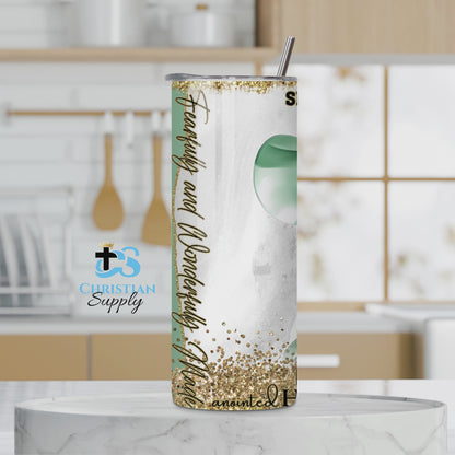 Fearfully and Wonderfully Made Green Tumbler